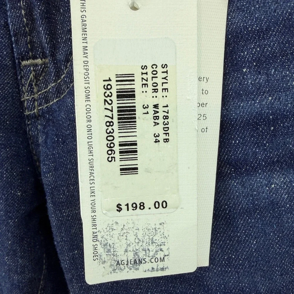 AG Adriano Goldschmied Tellis Modern Slim Jeans Mens 31x34 (Fits 32x33.5) New!